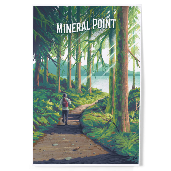 Mineral Point, Idaho, Get Outside Series, Walk in the Woods, Day Hike, Art & Giclee Prints
