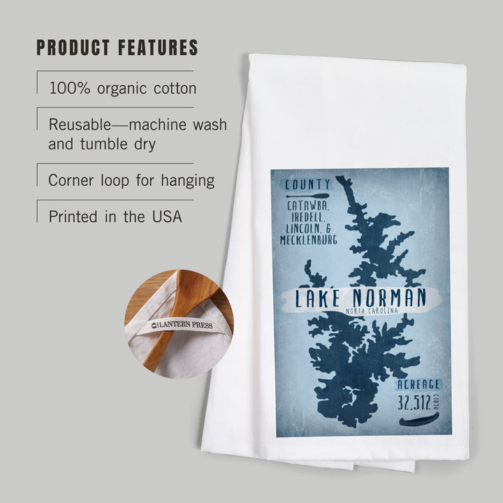 Lake Norman, North Carolina, Lake Essentials, Shape, Acreage and County, Organic Cotton Kitchen Tea Towels