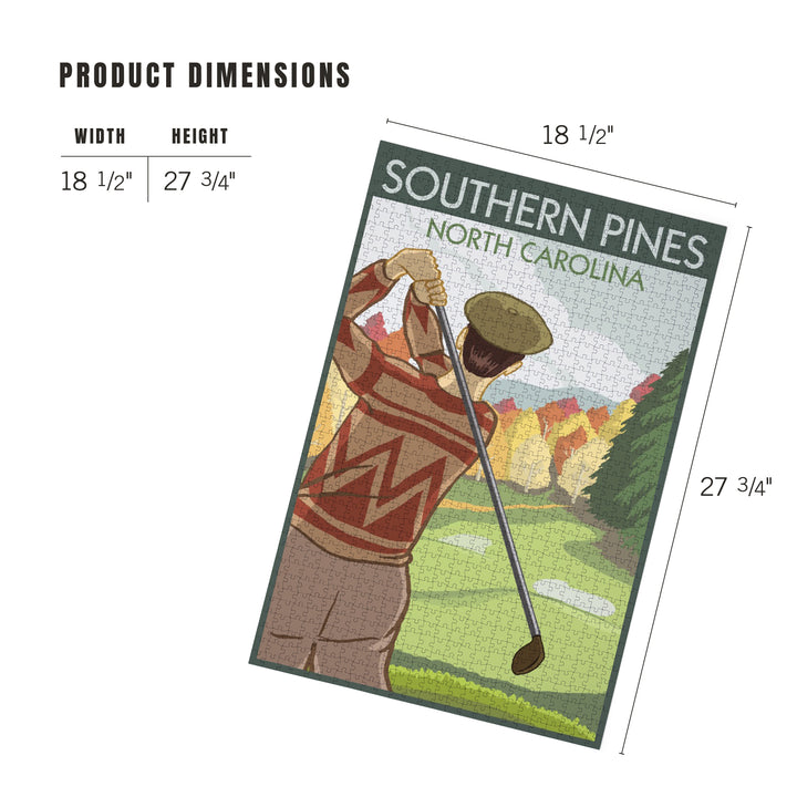 Southern Pines, North Carolina, Golfer, Jigsaw Puzzle