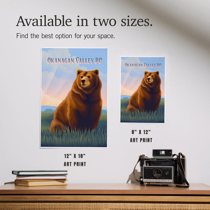 Okanagan Valley, British Columbia, Lithograph Wildlife Series, Grizzly Bear, Art & Giclee Prints