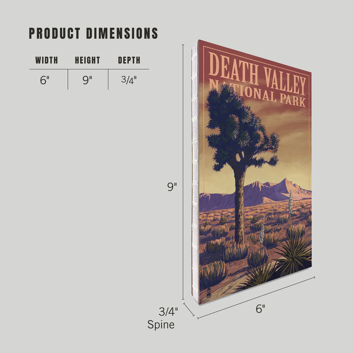 Lined 6x9 Journal, Death Valley National Park, California, Joshua Tree, Painterly Series, Lay Flat, 193 Pages, FSC paper