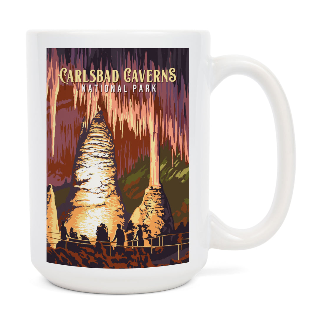 Carlsbad Caverns National Park, New Mexico, Painterly National Park Series, Ceramic Mug