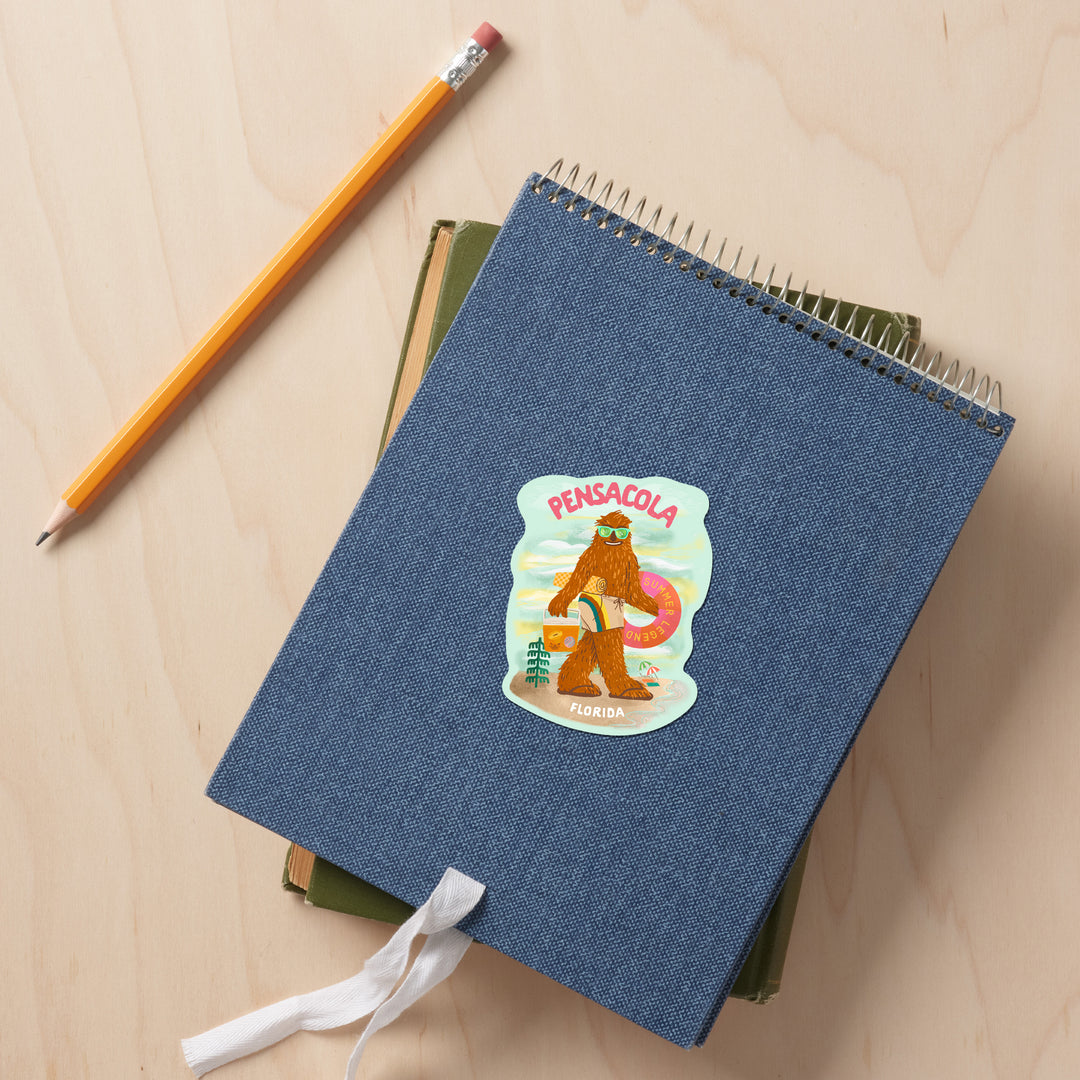 Pensacola, Florida, Summer Legend, Big Foot, Vinyl Sticker