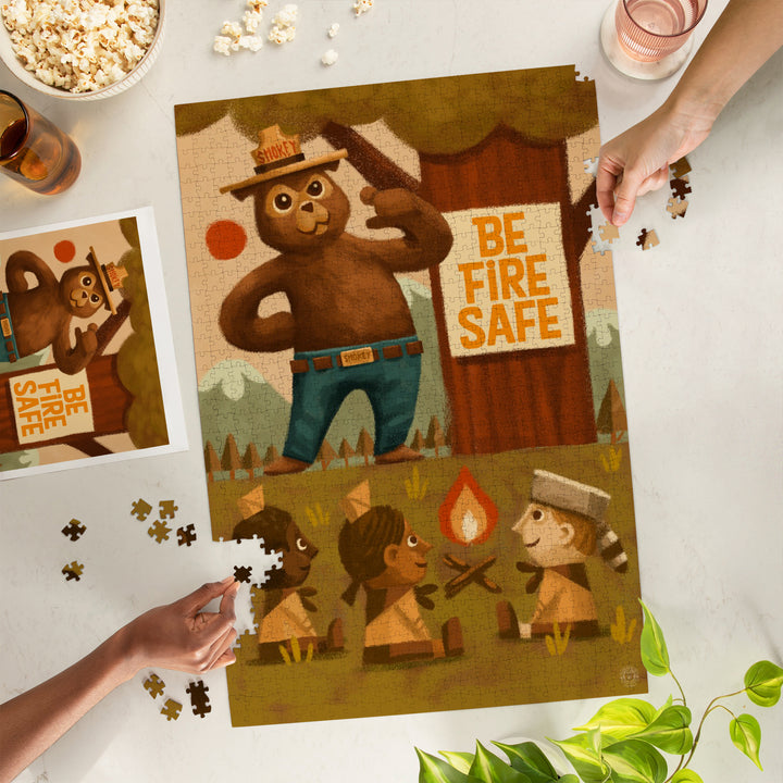 Smokey Bear, Fire Safety School, Officially Licensed, Jigsaw Puzzle