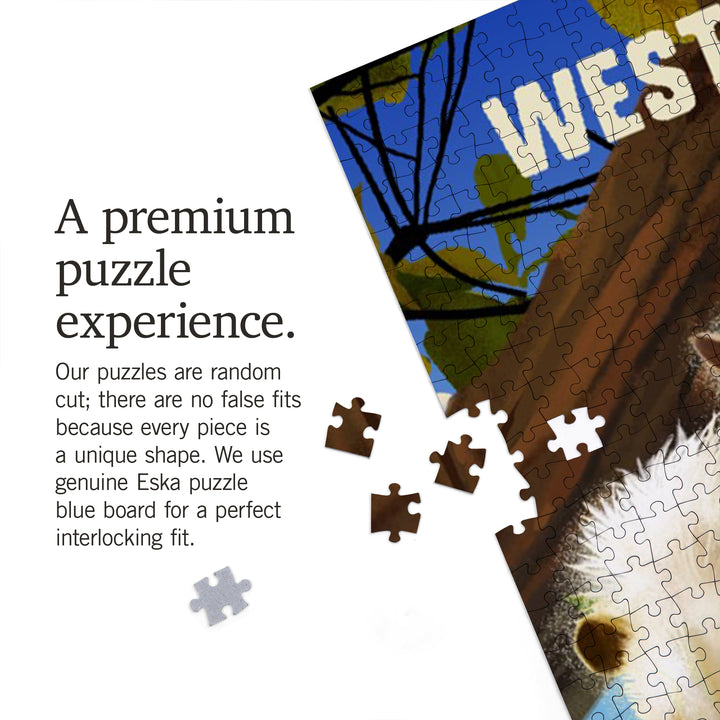 West Virginia, Possum with Babies, 1000 Piece Jigsaw Puzzle