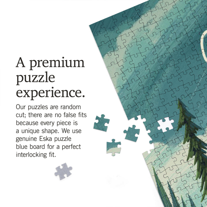 Oregon, Outdoor Activity, At Home Anywhere, Camper in Evergreens, 1000 Piece Jigsaw Puzzle