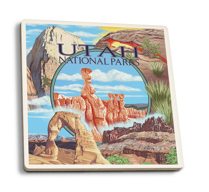 Utah National Parks, Bryce in Center, Coaster Set