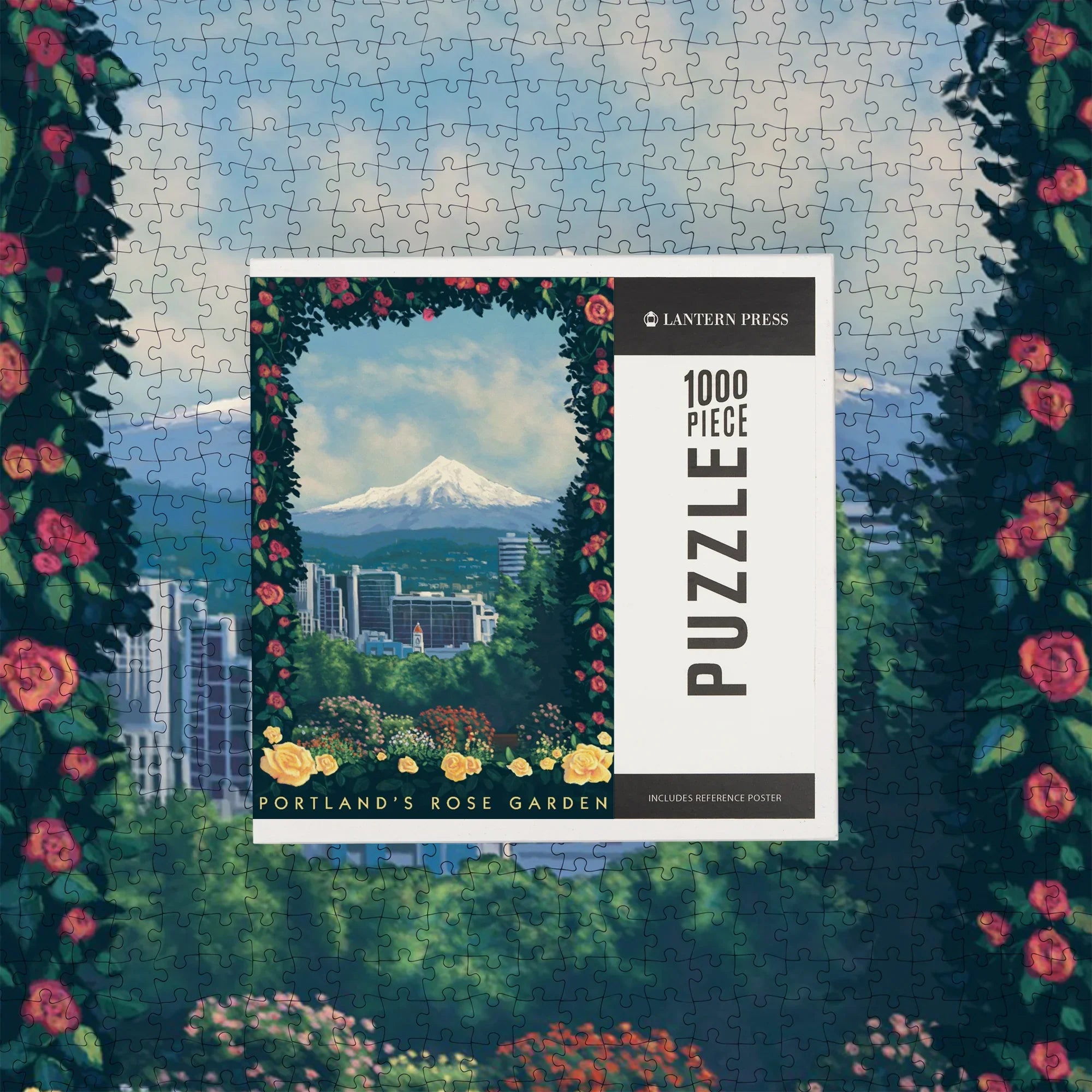 Portland, Oregon, Rose Garden, Artwork, 1000 piece jigsaw puzzle