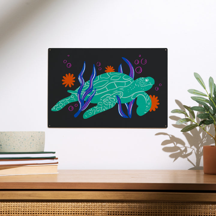 Lush Environment Collection, Sea Turtle, Wood Sign and Postcards