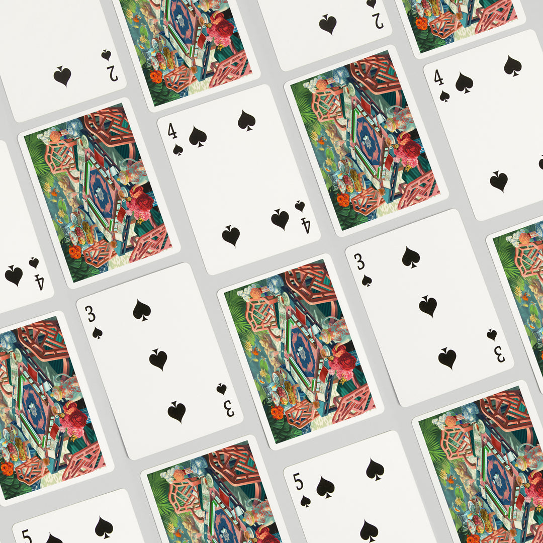 Playing Cards, Oil Painting, Mahjong Life, 52 Card Deck with Jokers in Box, Unique Art