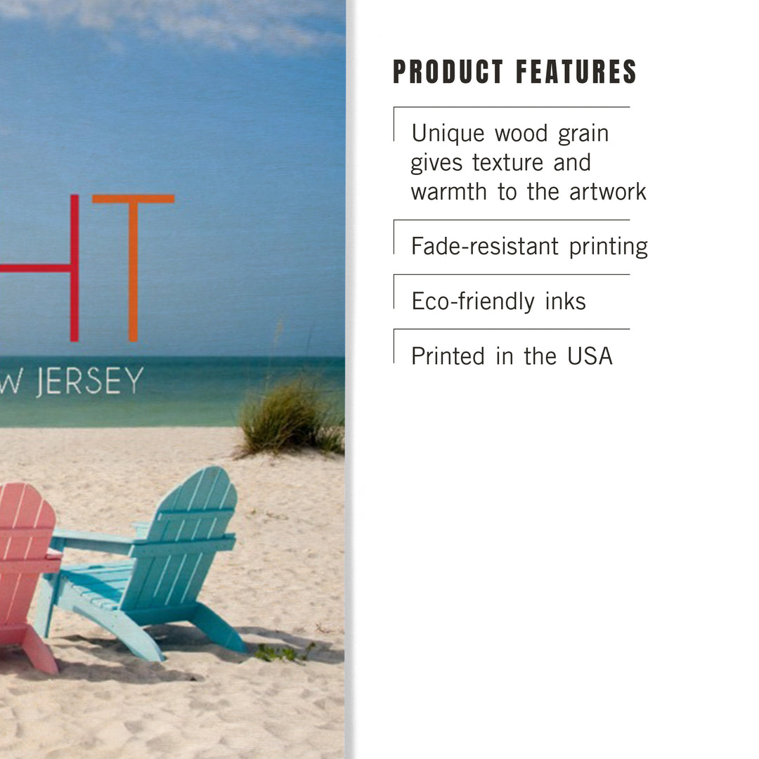 Sea Bright, New Jersey, Photography, Colorful Beach Chairs, Wood Signs and Postcards