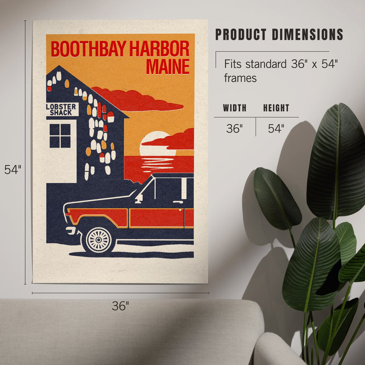 Boothbay Harbor, Maine, Woodblock, Art & Giclee Prints