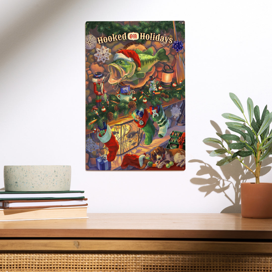 Hooked on Holidays, Oil Painting 141237, Wood Sign and Postcards