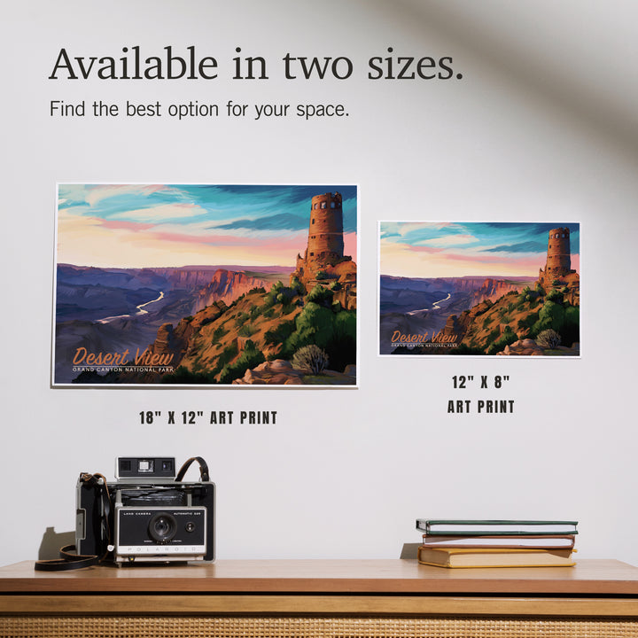 Grand Canyon National Park, Watchtower, Oil Painting, Art & Giclee Prints