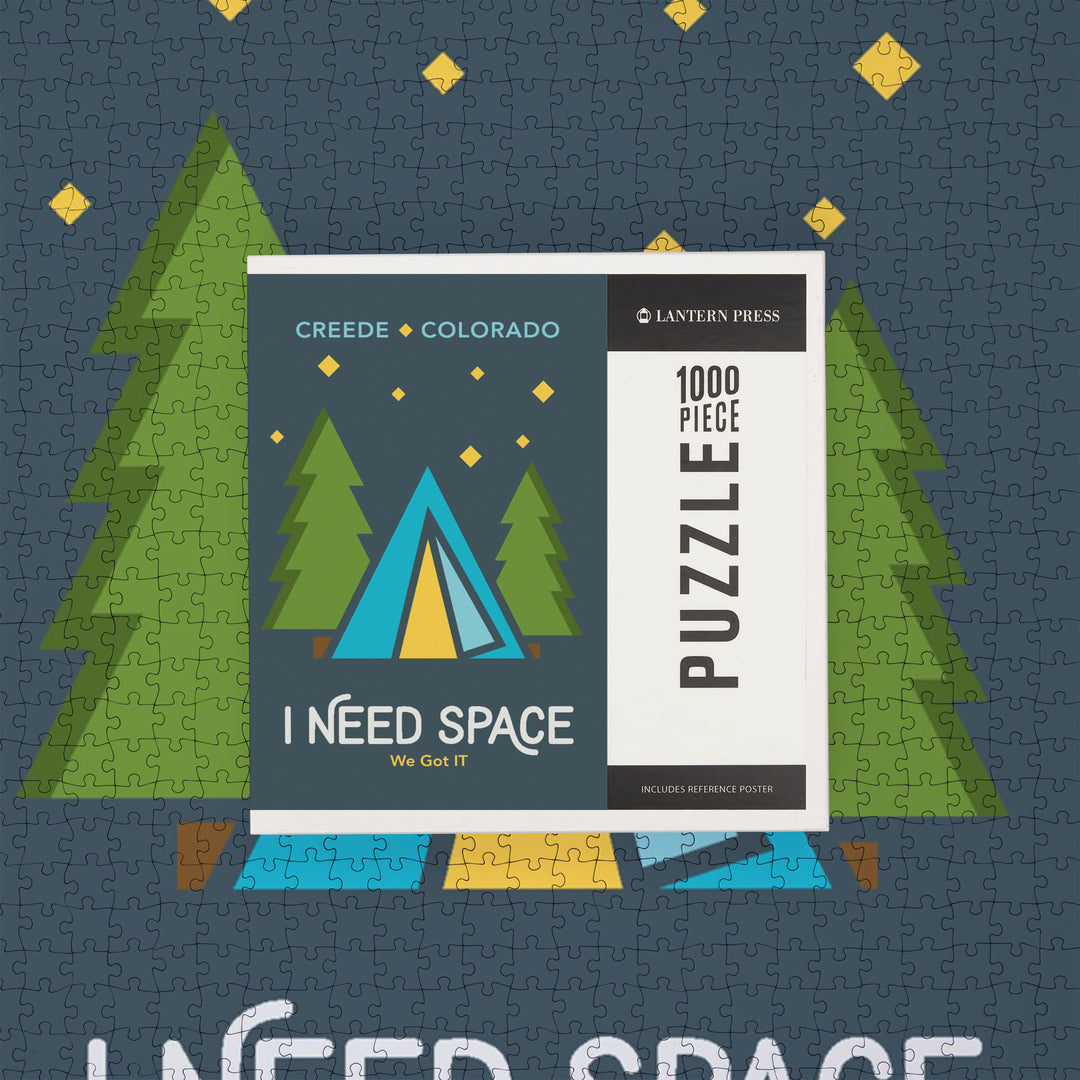 Creede, Colorado, I Need Space, Tent at Night, Jigsaw Puzzle