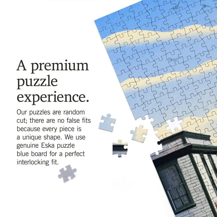 Skagway, Alaska, Lithograph, Main Street, Jigsaw Puzzle