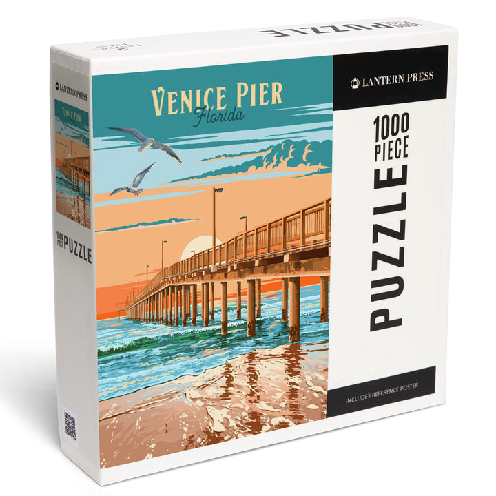 Venice, Florida, Painterly Pier, Jigsaw Puzzle