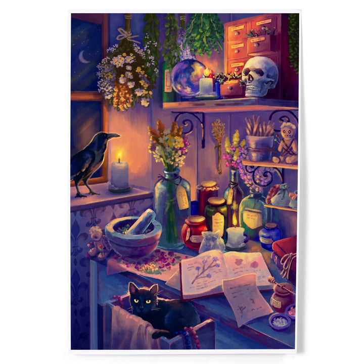 Oil Painting, Midnight Apothecary, Art & Giclee Prints