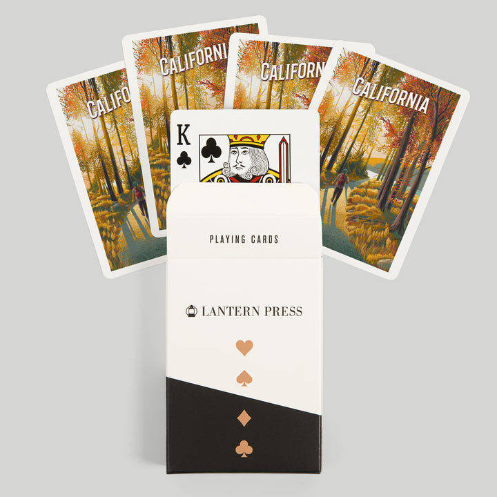 Playing Cards, California Walk In The Woods Day Hike, 52 Card Deck with Jokers in Box, Unique Art