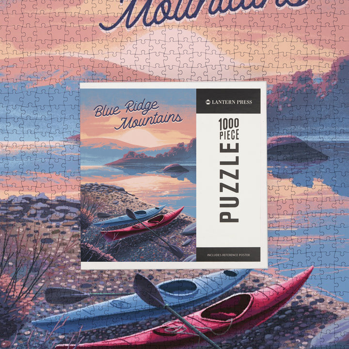 Blairsville, Georgia, Glassy Sunrise, Kayak, Jigsaw Puzzle