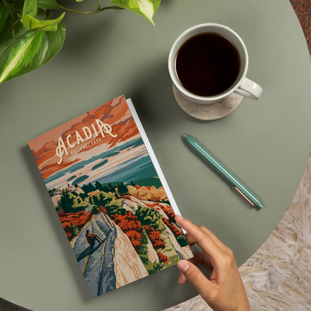 Lined 6x9 Journal, Acadia National Park, Maine, Painterly National Park Series, Lay Flat, 193 Pages, FSC paper