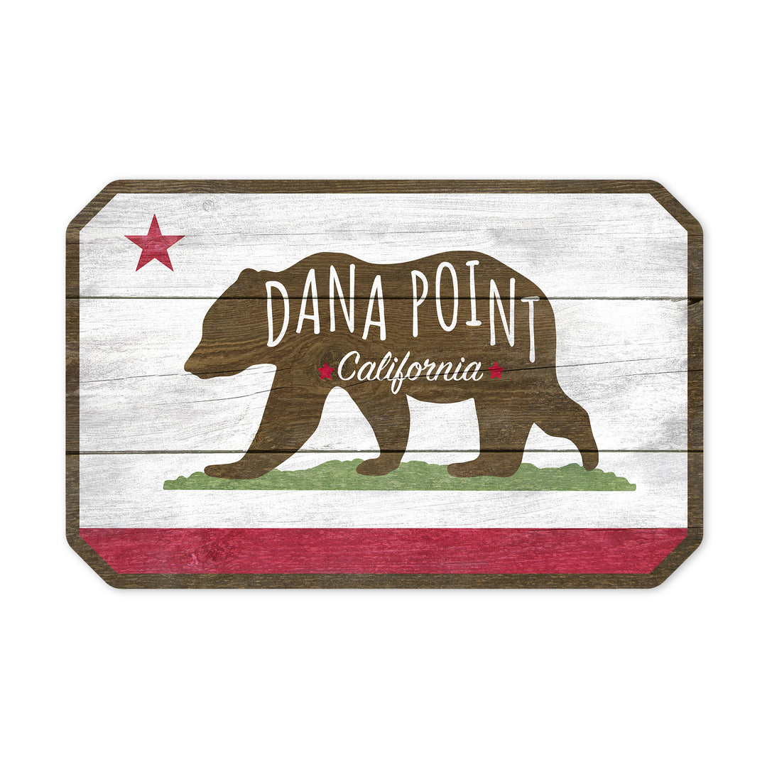 Temecula, California, Rustic State Flag, Contour, Vinyl Sticker