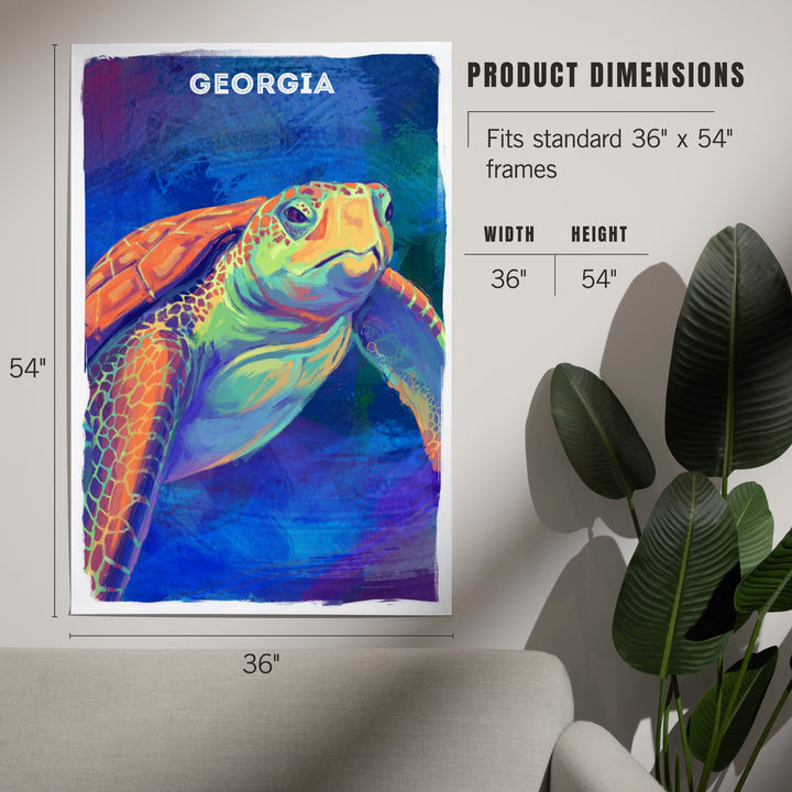 Georgia, Vivid, Sea Turtle, Art & Giclee Prints