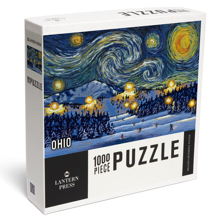 Ohio, Starry Night, Ski, Jigsaw Puzzle