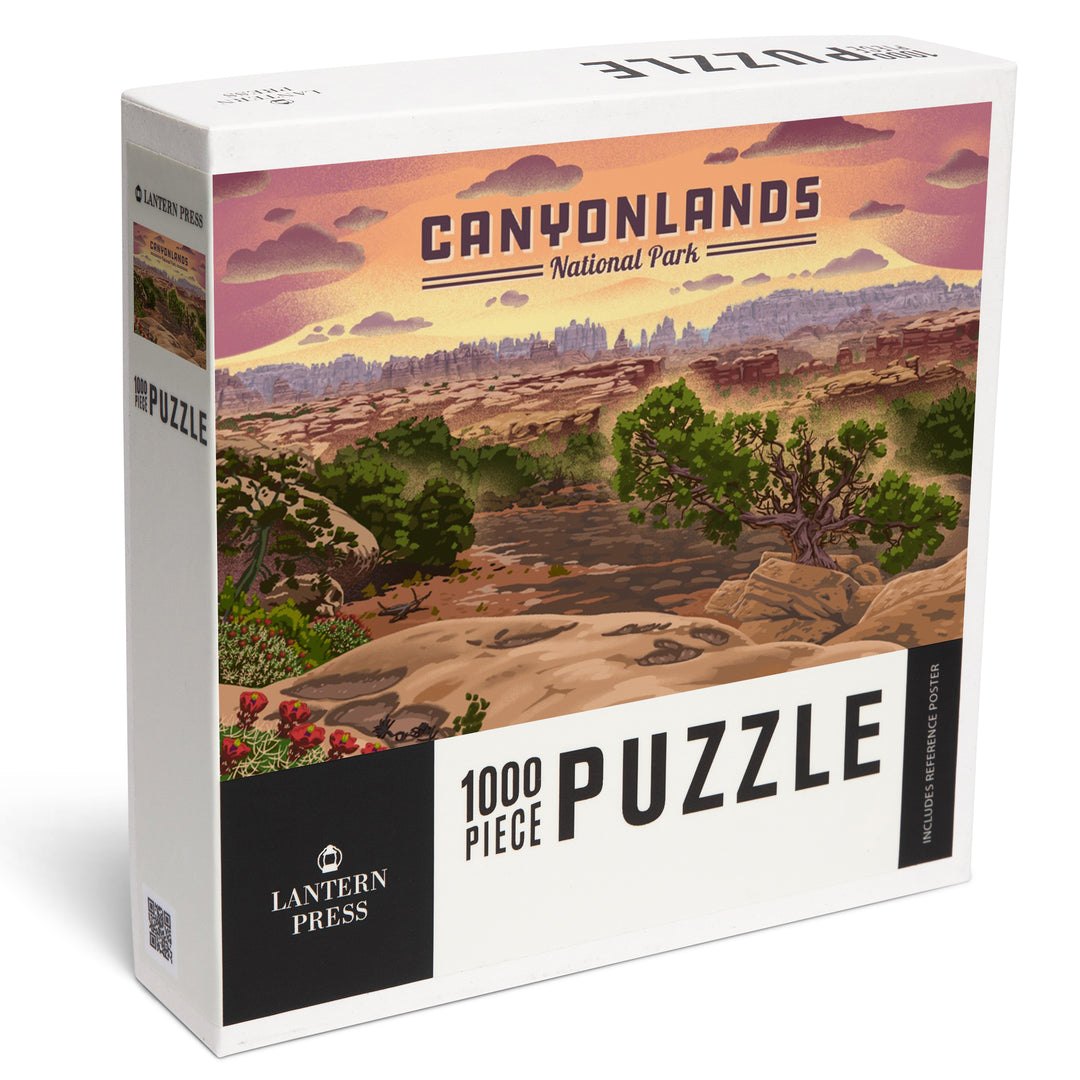 Canyonlands National Park, Utah, The Needles, Lithograph, 1000 Piece Jigsaw Puzzle