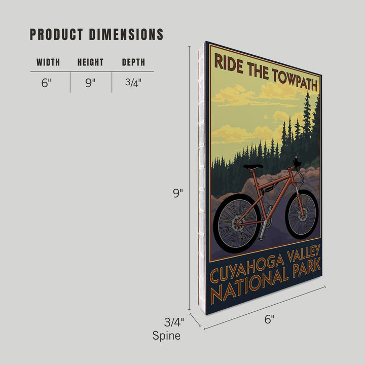 Lined 6x9 Journal, Cuyahoga Valley National Park, Ohio, Mountain Bike, Lay Flat, 193 Pages, FSC paper
