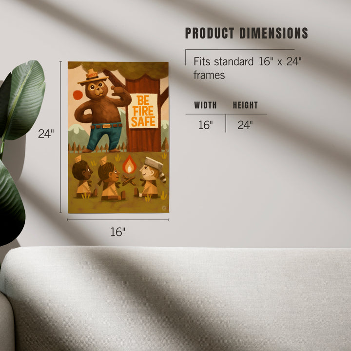 Smokey Bear, Fire Safety School, Officially Licensed, Art & Giclee Prints
