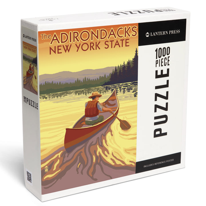 The Adirondacks, New York, Canoe Scene, Jigsaw Puzzle