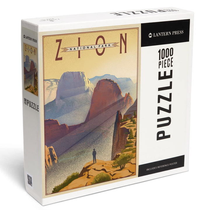 Zion National Park, Utah, Lithograph, Jigsaw Puzzle