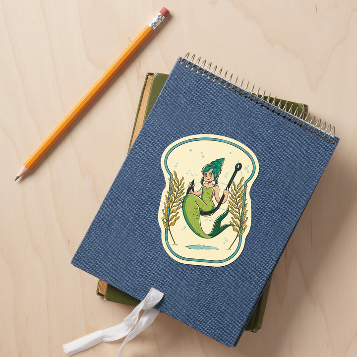 Vintage Mascot, Mermaid, Vinyl Sticker