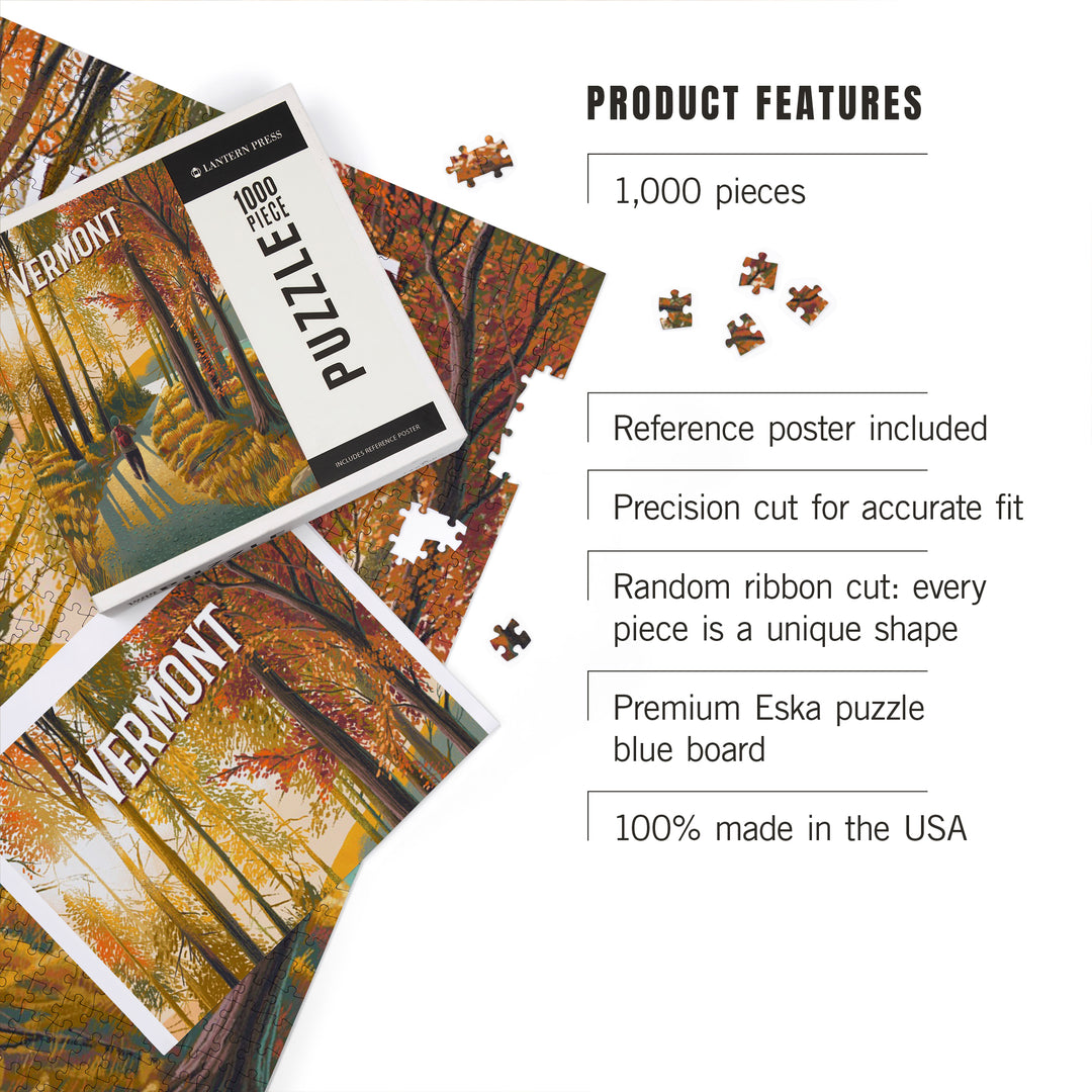 Vermont, Walk in the Woods, Day Hike, 1000 Piece Jigsaw Puzzle