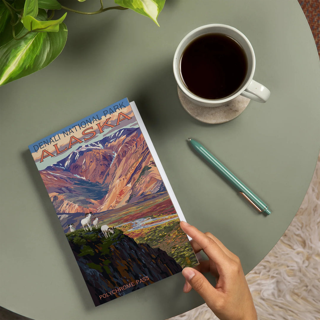 Lined 6x9 Journal, Denali National Park, Alaska, Polychrome Pass, Painterly Series, Lay Flat, 193 Pages, FSC paper