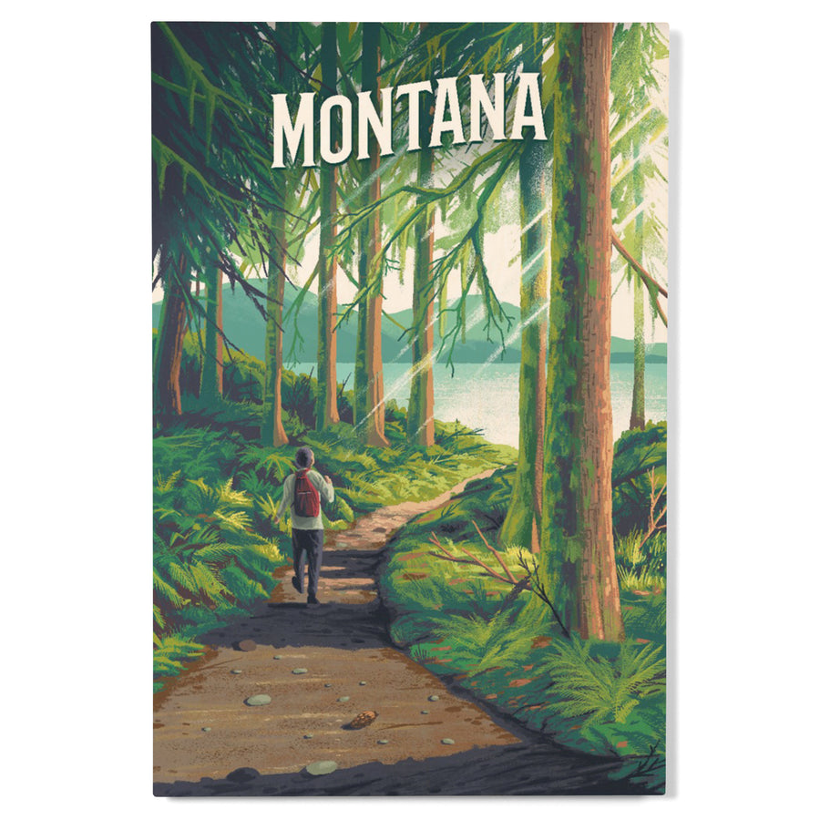 Montana, Walk In The Woods, Day Hike wood signs and postcards