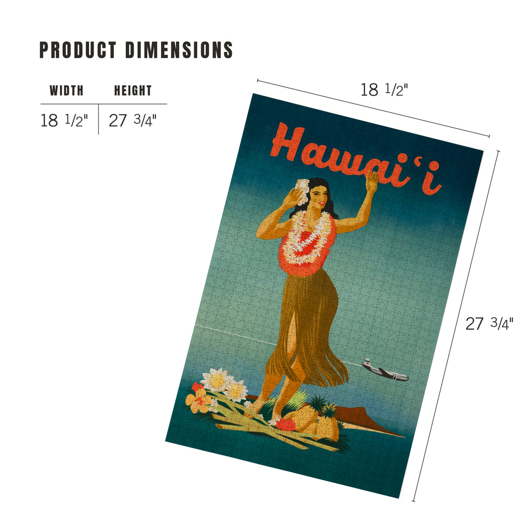 Hawaii, Vintage Hula, Jigsaw Puzzle
