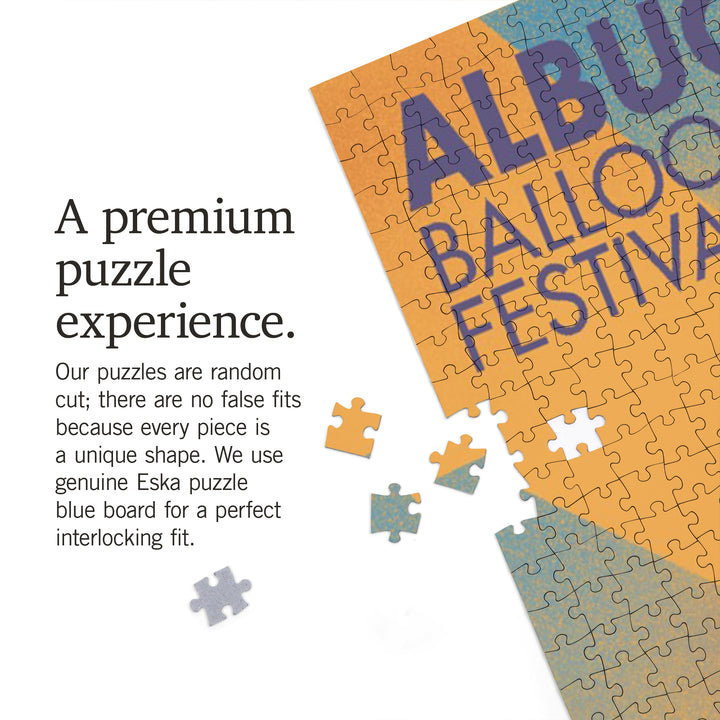 Albuquerque, New Mexico, Hot Air Balloon Festival, Lithograph, 1000 Piece Jigsaw Puzzle