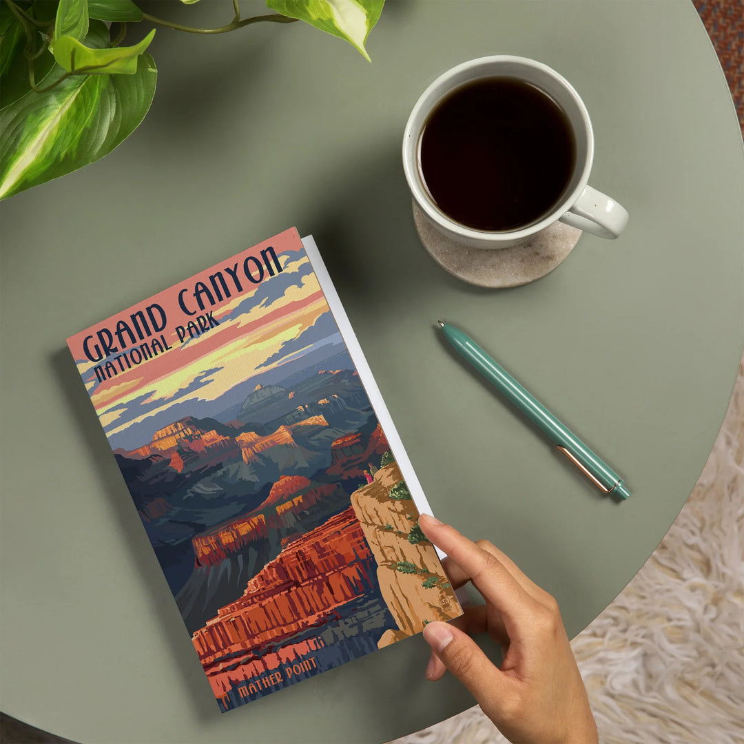 Lined 6x9 Journal, Grand Canyon National Park, Arizona, Mather Point, Lay Flat, 193 Pages, FSC paper