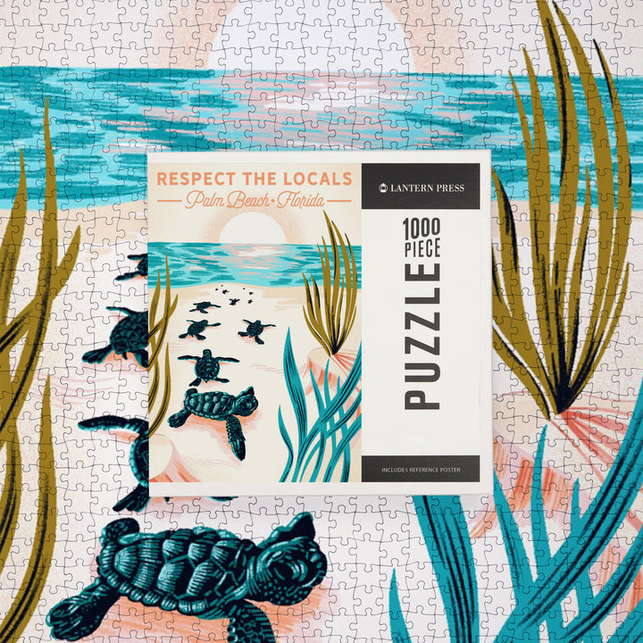 Palm Beach, Florida, Turtle, Respect the Locals, Jigsaw Puzzle