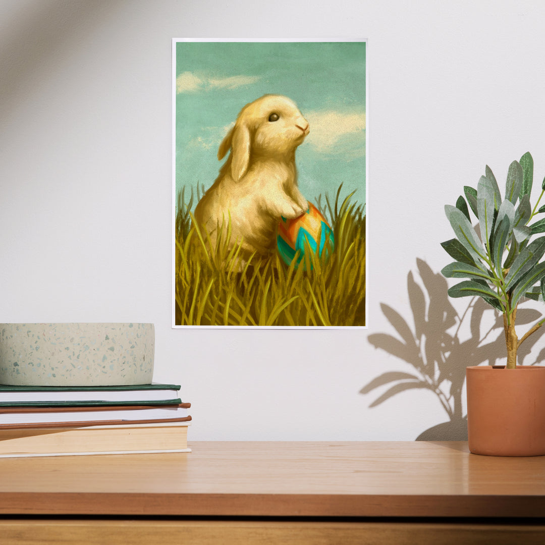 Easter Bunny, Oil Painting, Art & Giclee Prints