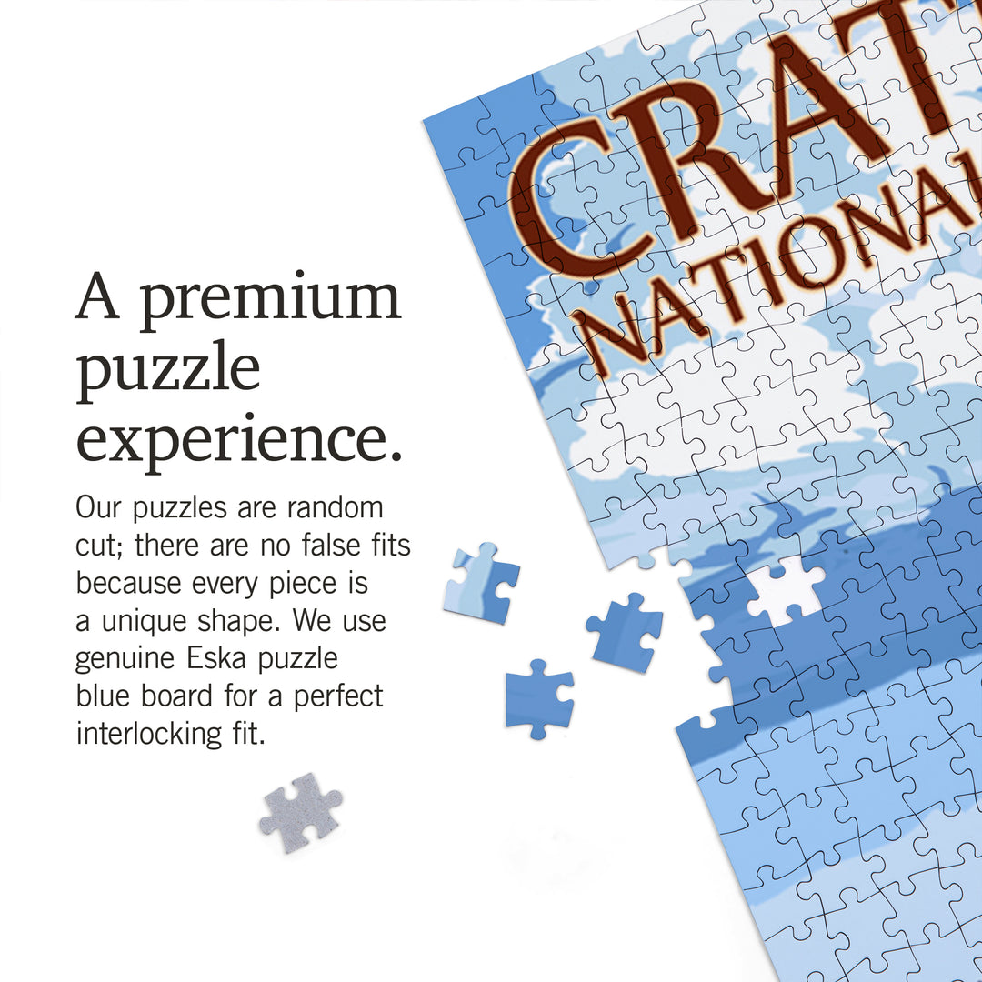 Crater Lake National Park, Oregon, Deer Family,, Jigsaw Puzzle