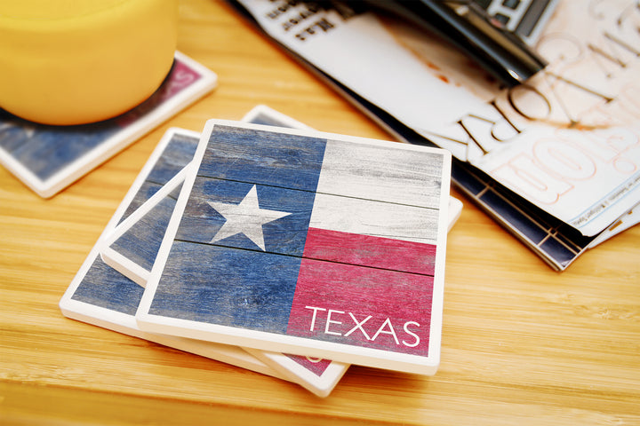 Rustic Texas State Flag, Coaster Set