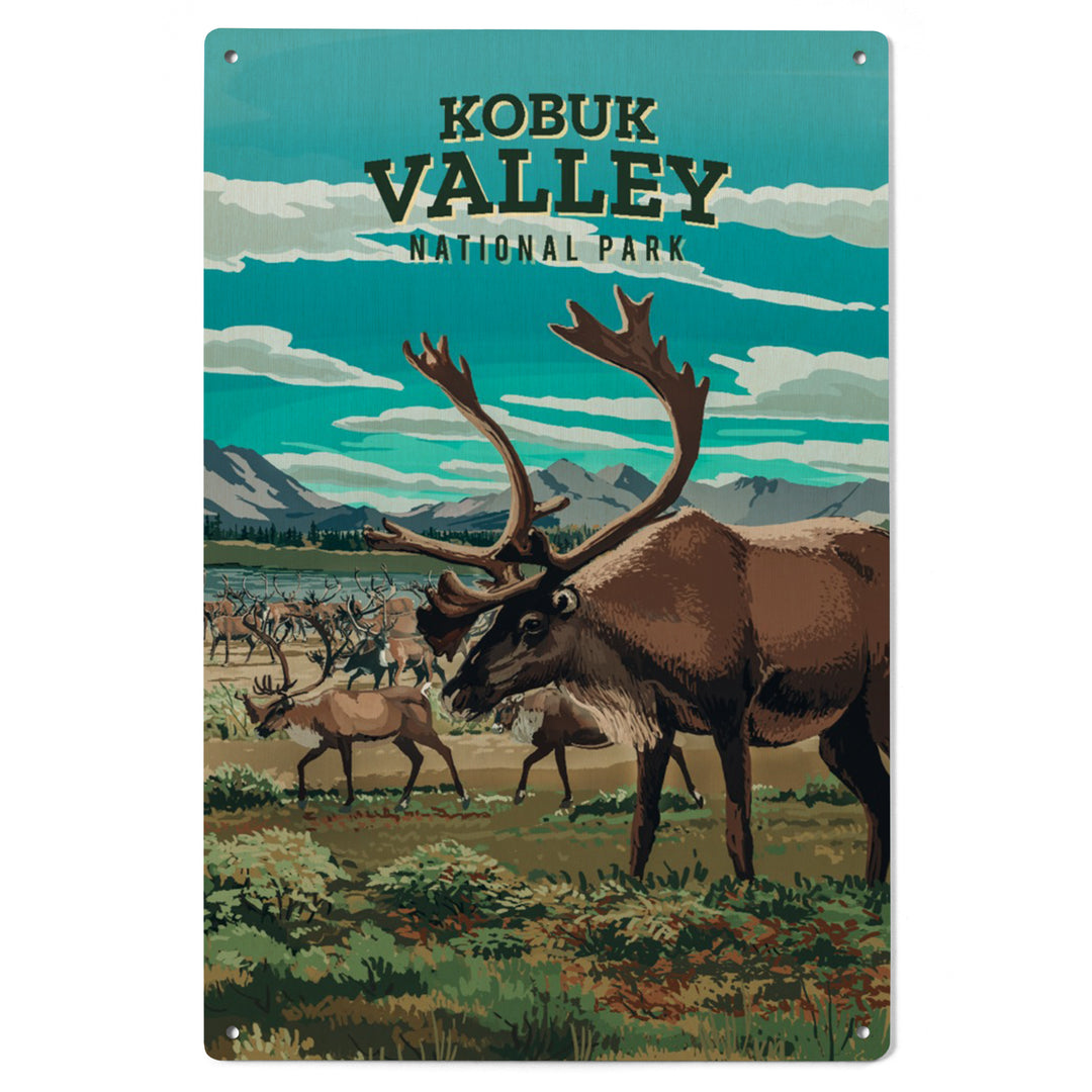 Kobuk Valley National Park, Alaska, Painterly National Park Series, Wood Signs and Postcards