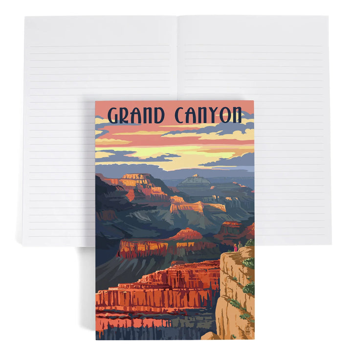 Lined 6x9 Journal, Grand Canyon National Park, Arizona, Sunset View, Lay Flat, 193 Pages, FSC paper