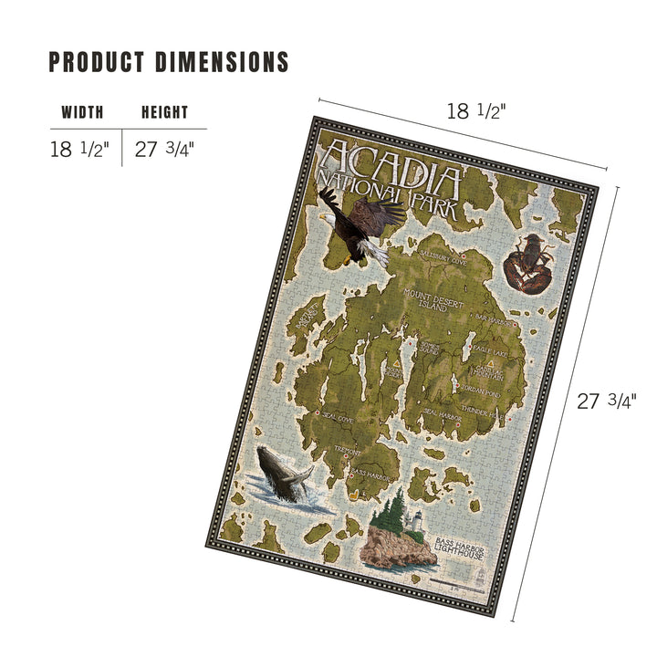 Acadia National Park, Maine, Map, Jigsaw Puzzle