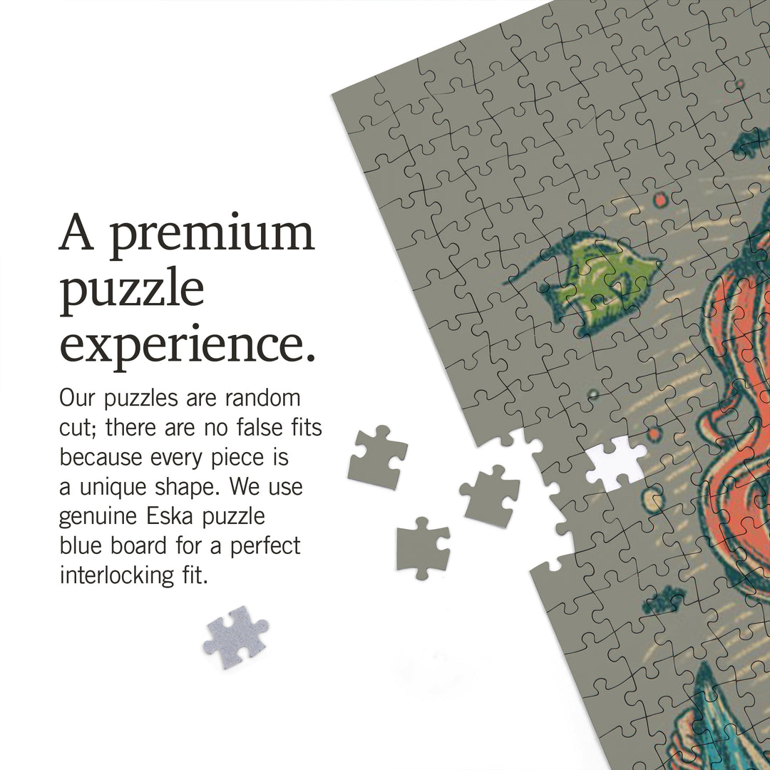 San Francisco, California, Mermaid and Anchor, Ocean Floor Scene, 1000 Piece Jigsaw Puzzle