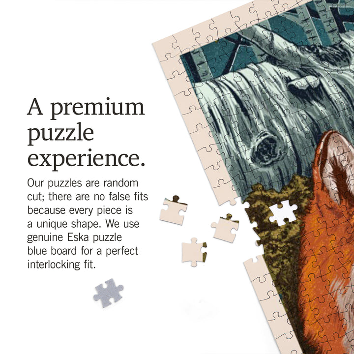 Joseph, Oregon, Letterpress, Fox and Kit, 1000 Piece Jigsaw Puzzle
