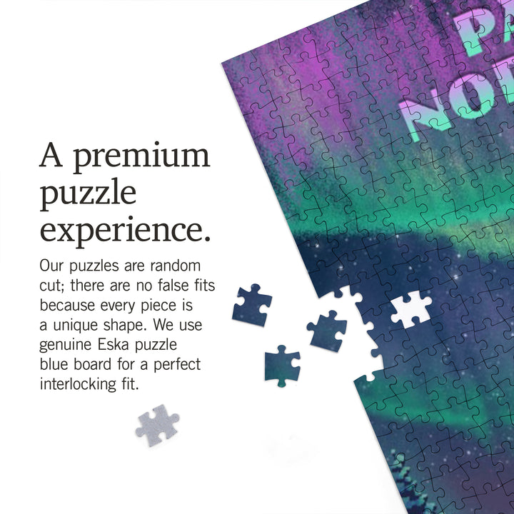 Pacific Northwest, Northern Lights and Cabin, 1000 Piece Jigsaw Puzzle